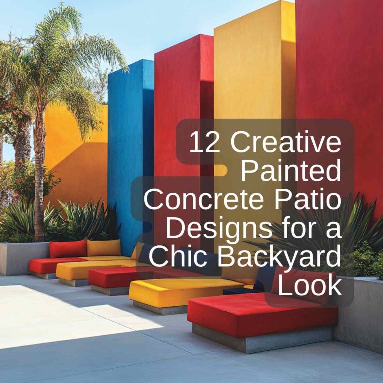 12 Creative Painted Concrete Patio Designs for a Chic Backyard Look