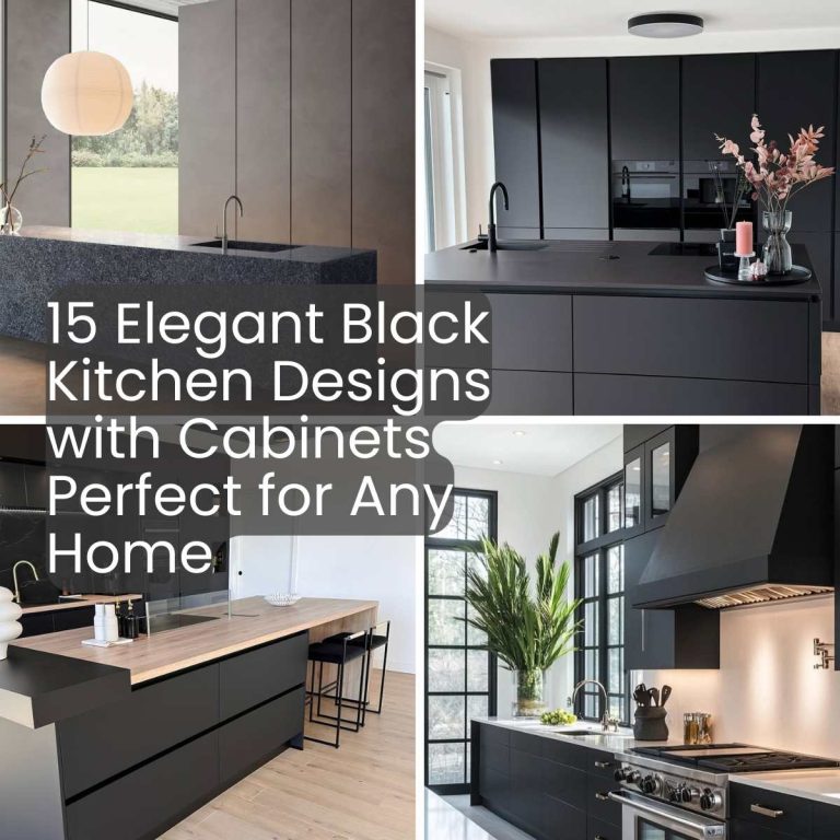 15 Elegant Black Kitchen Designs with Cabinets Perfect for Any Home