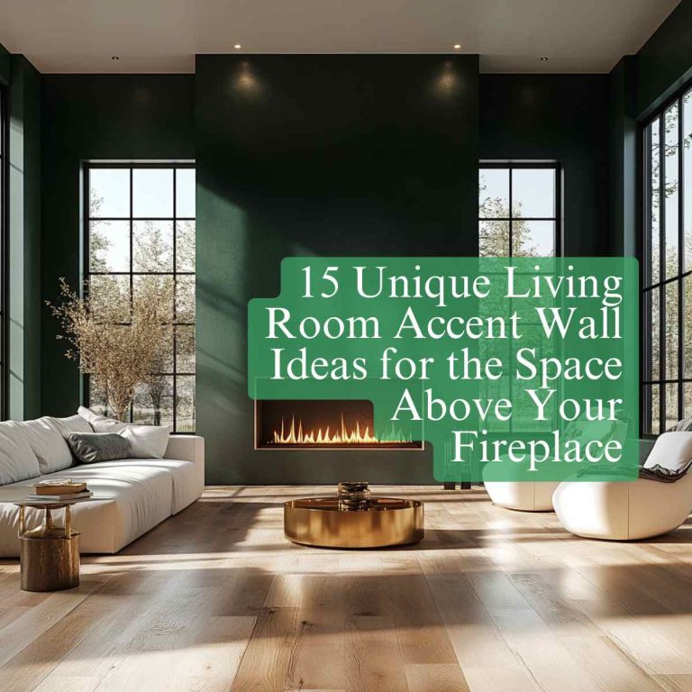 15 Unique Living Room Accent Wall Ideas for the Space Above Your Fireplace