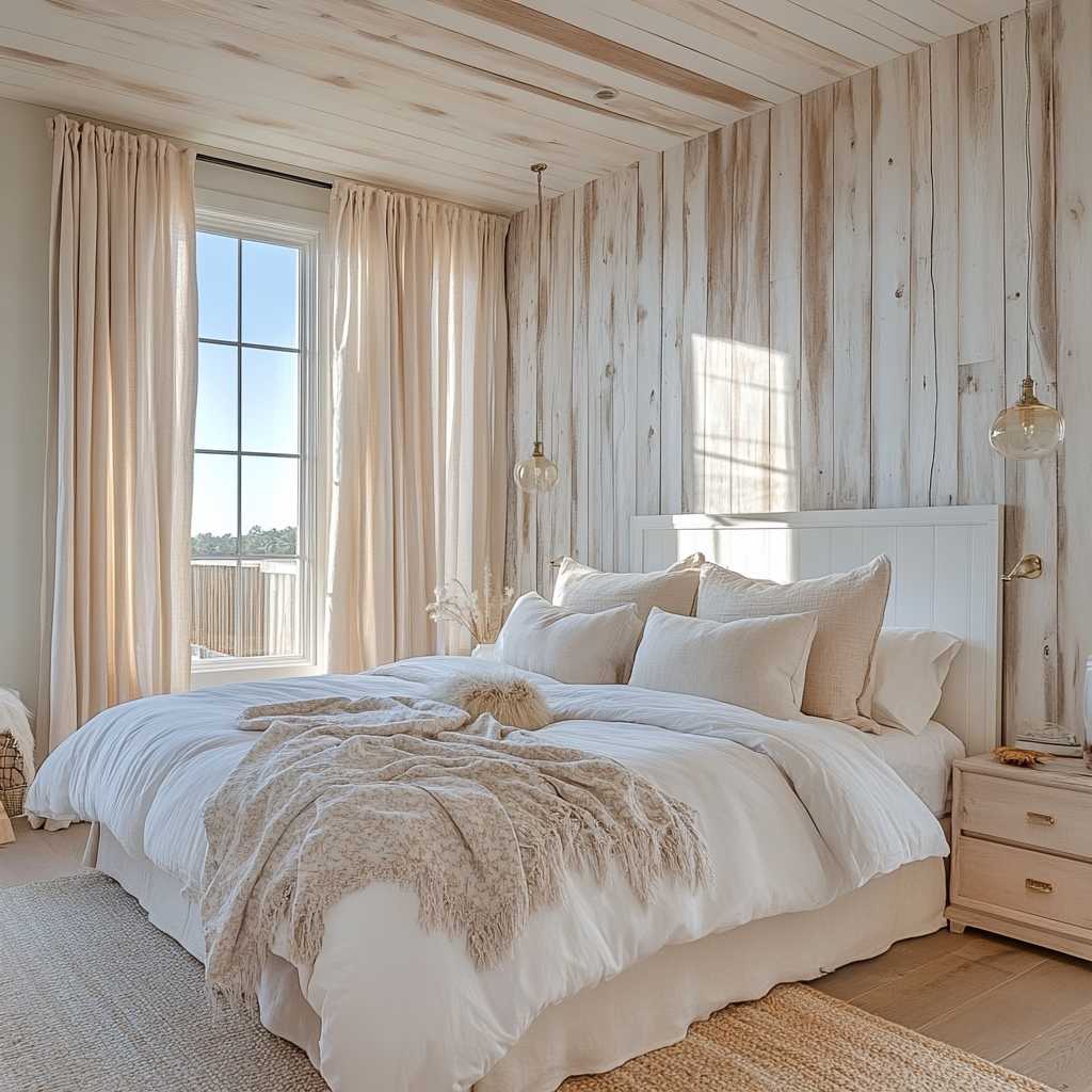 Coastal-Inspired Whitewashed Slats