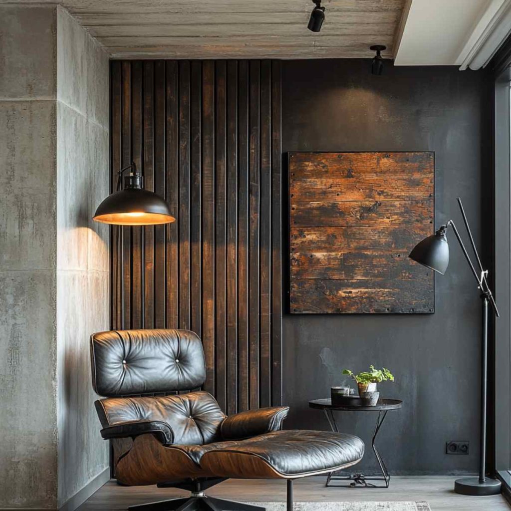Industrial-Chic Blackened Wood