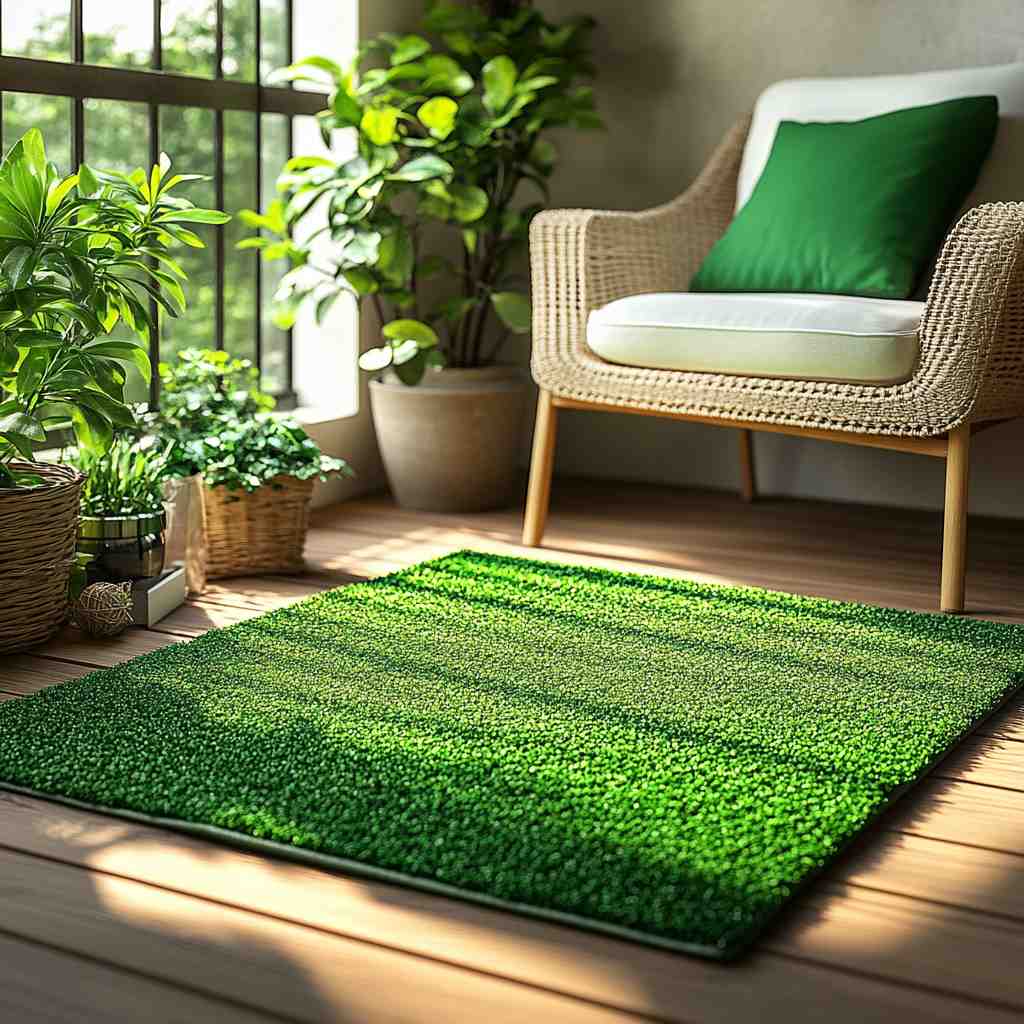 Nature-Inspired Green Rug