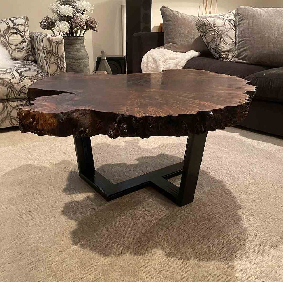 Textured Block Live Edge Table