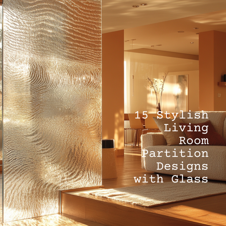 15 Beautiful Living Room Partition Designs with Frosted Glass