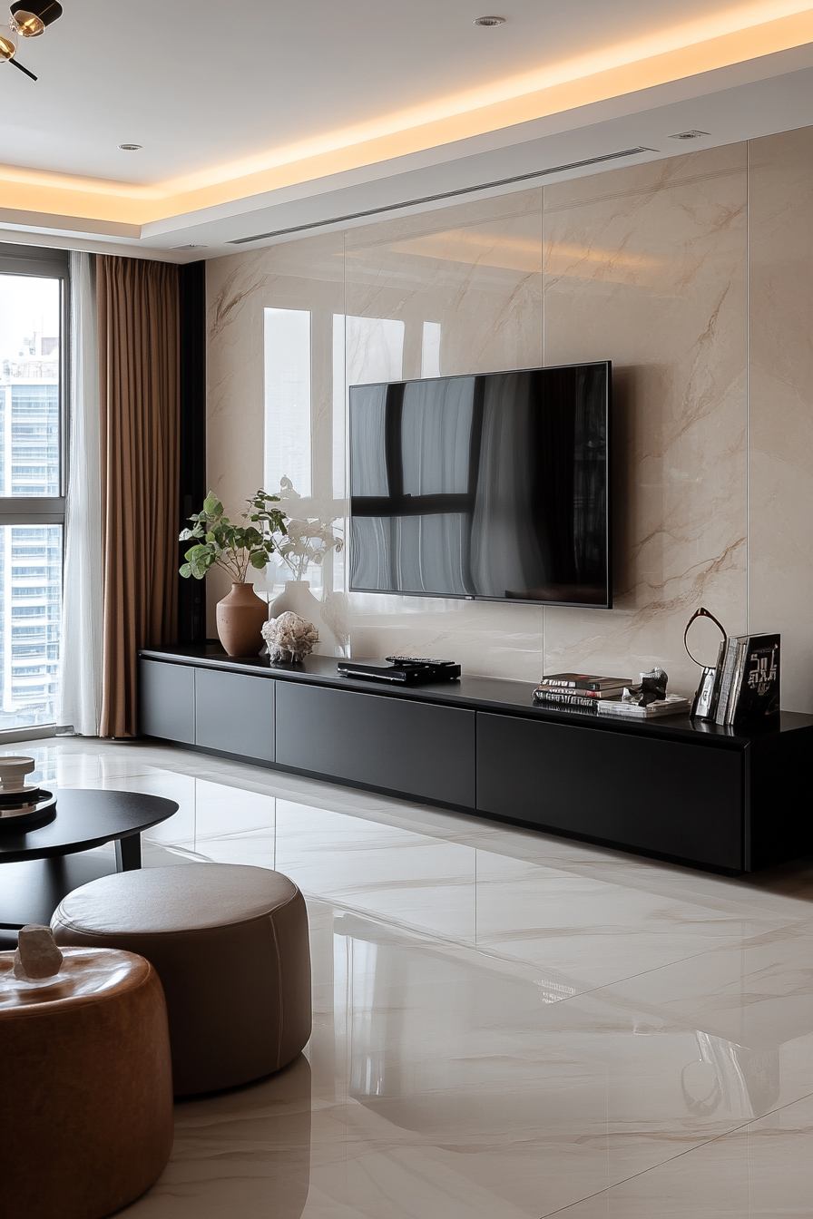 Sleek Media Console