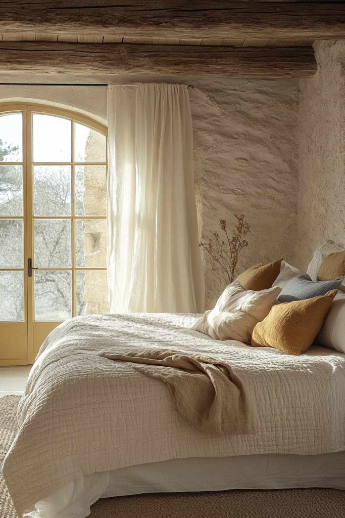 Scandinavian-Inspired Wooden Ceiling Beams