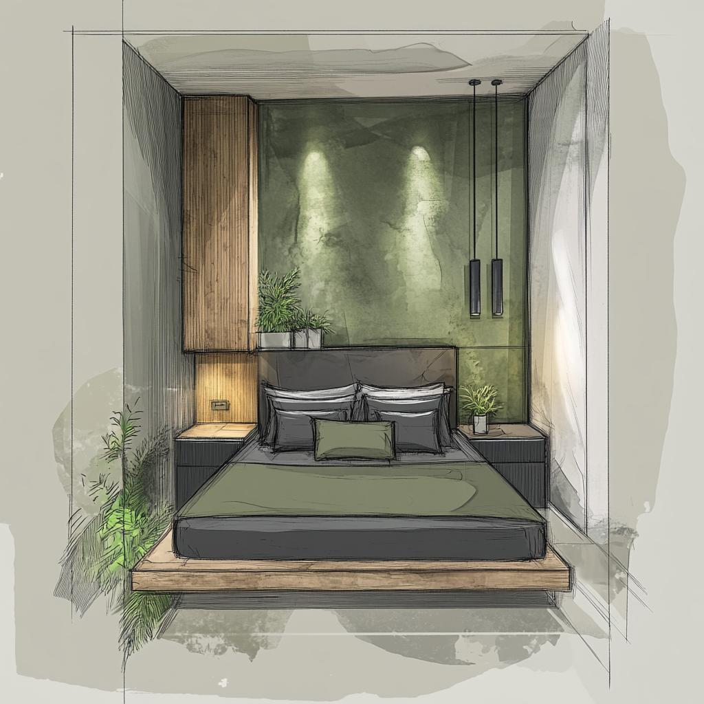 A Small Minimalist Bedroom Layout