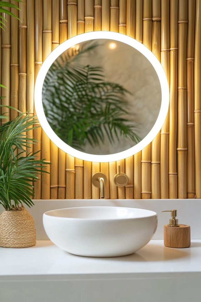Bathroom Bamboo Accent