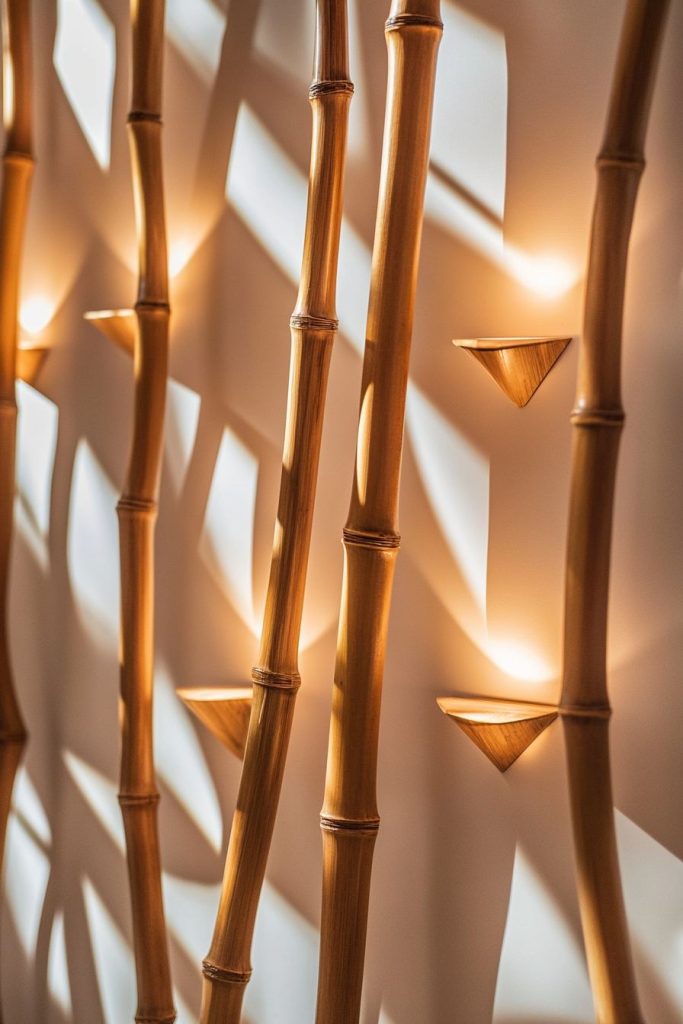 Designer Bamboo 3D Wall Art Installation