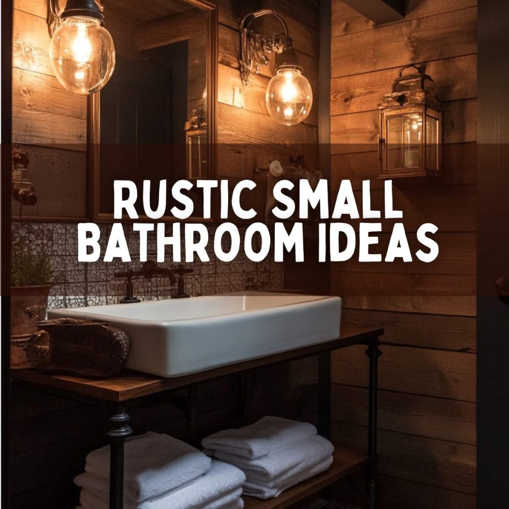 Rustic Small Bathroom Ideas Using Wood and Natural Textures