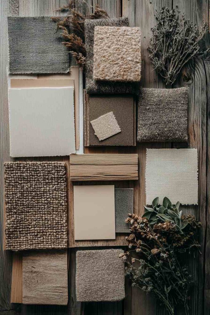 Color and Texture Moodboard Flat Lay