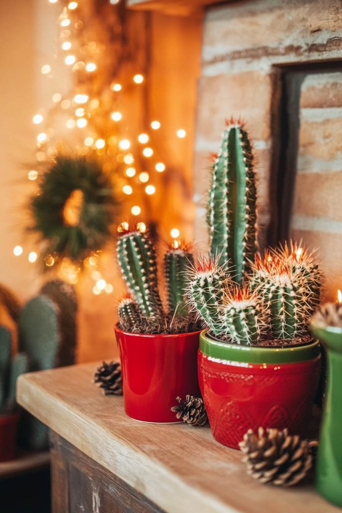 Festive Holiday Styling with Cacti