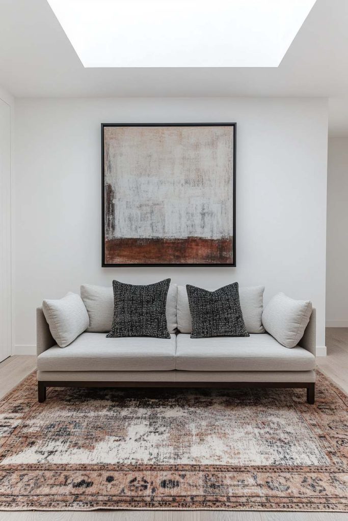 Floating Sofa Layout in Spacious Room