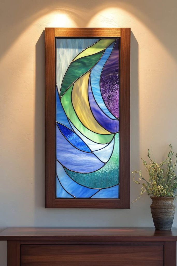 Framed Stained Glass Wall Art
