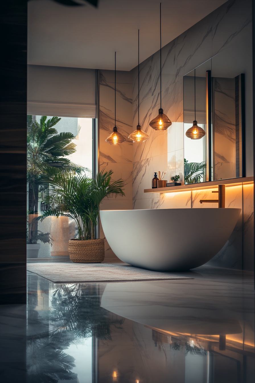 Minimalist Bathroom with Luxurious Theme