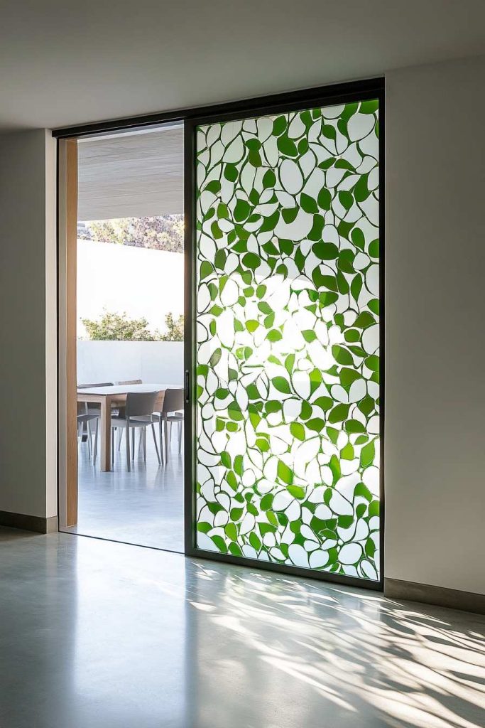 Sliding Stained Glass Partition