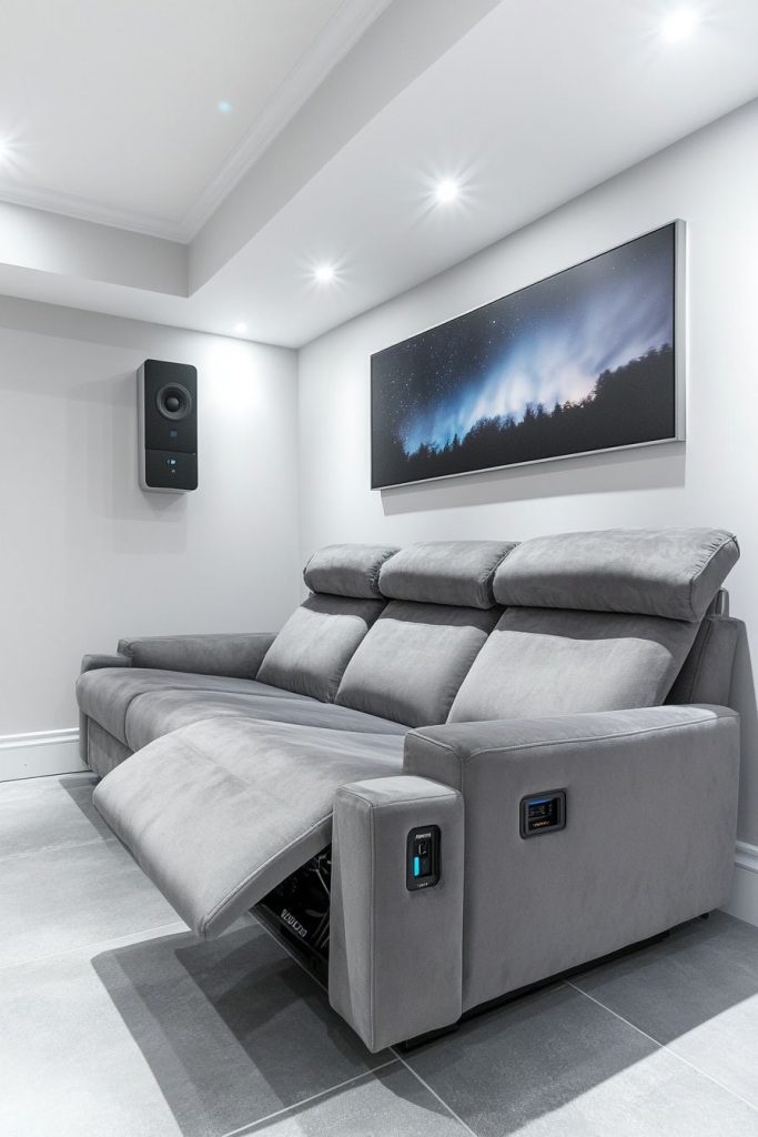 Smart Tech-Enabled Fabric Sofa