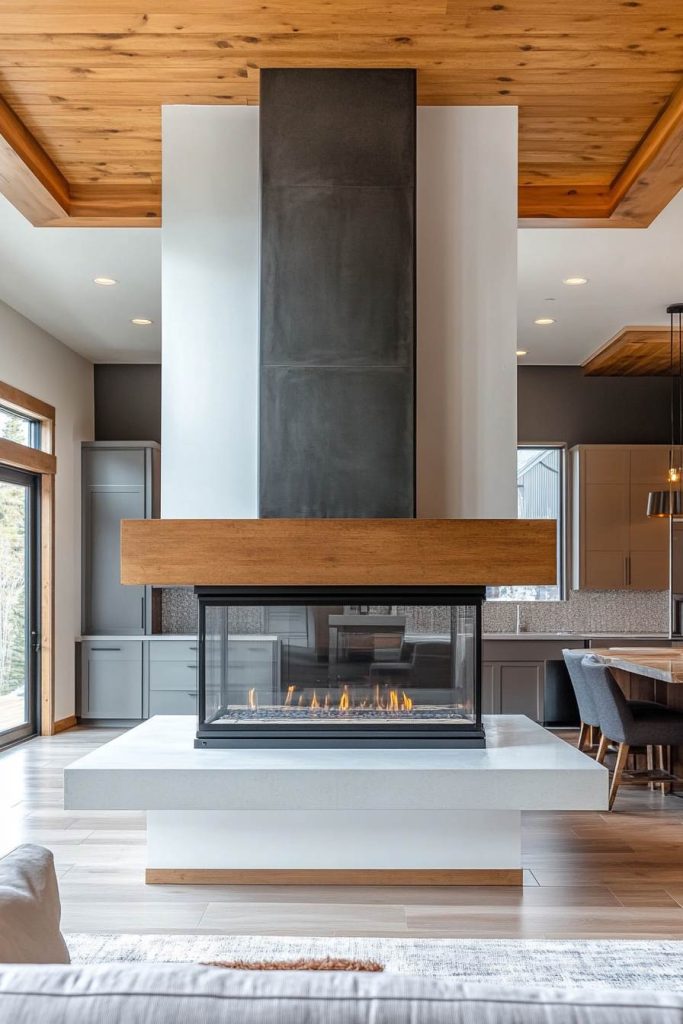Statement Fireplace Uniting Zones