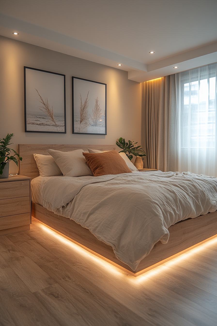 Budget-Friendly Room with Laminate Wood Floor
