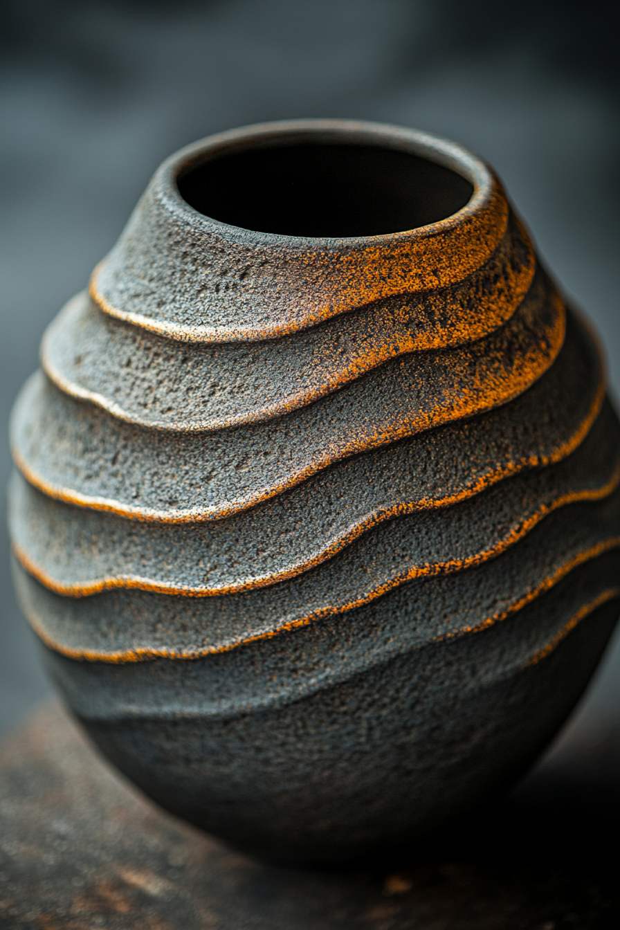 Detail – Coil Texture on Ceramic Wall