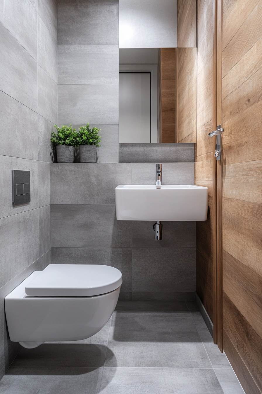 Modern Wall-Mounted Toilet and Floating Sink
