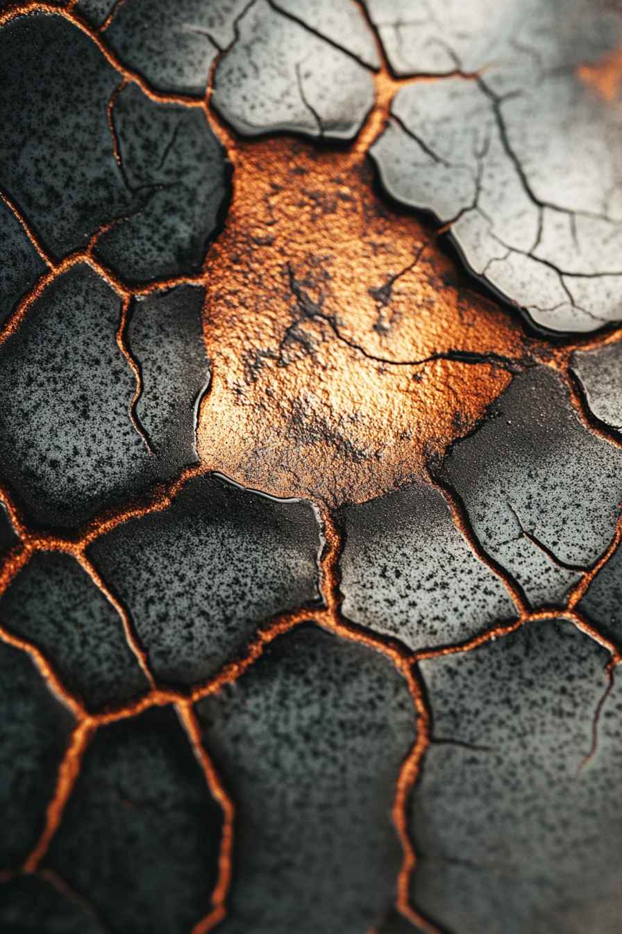 Smoke Kiln Fired Surface Close-Up