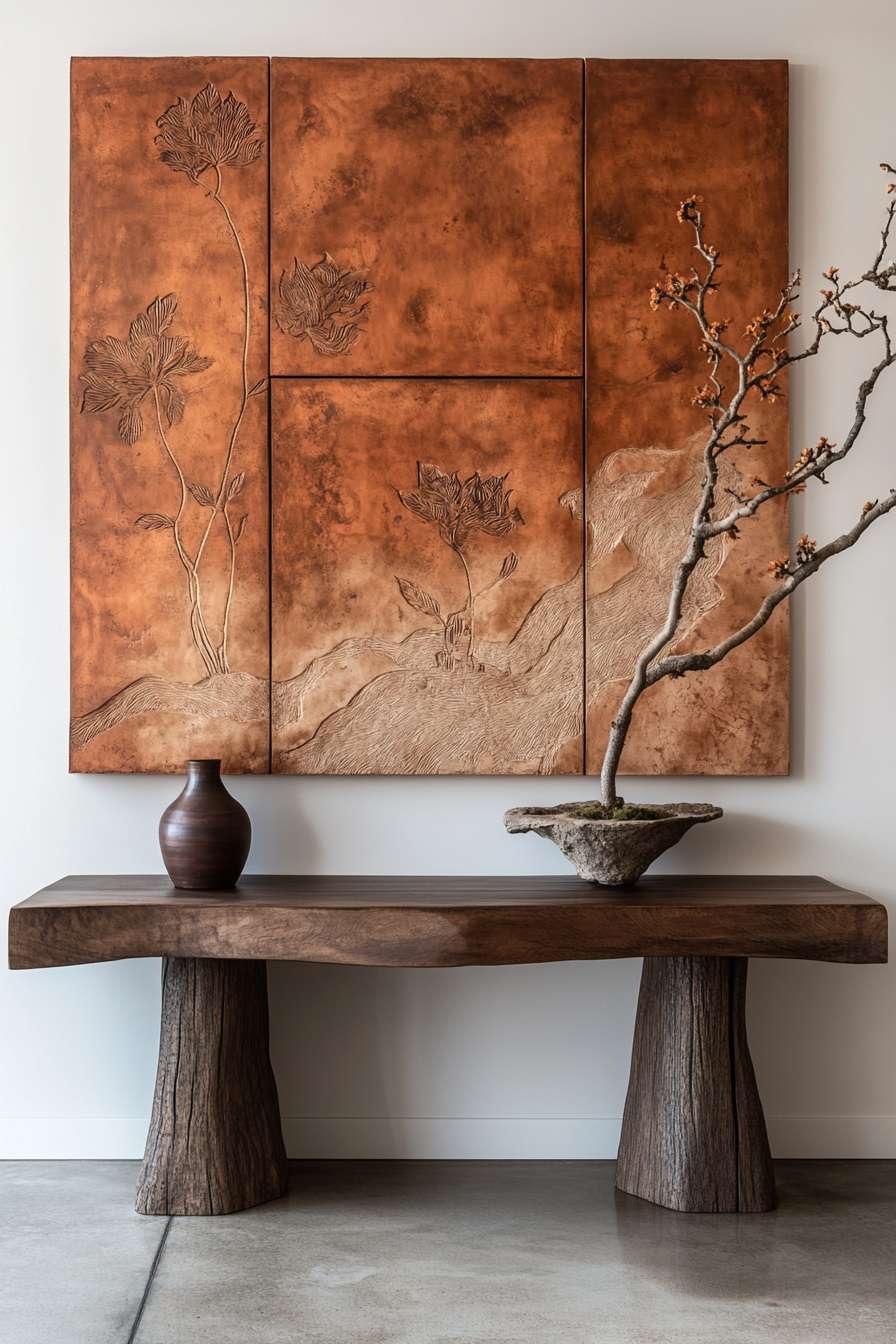 Wall-Mounted Pinch Tiles Display
